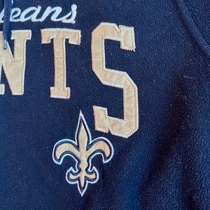 New Orleans Saints Embroidered Hoodie Full-Zip Hoodie - Black Size:‎ XL